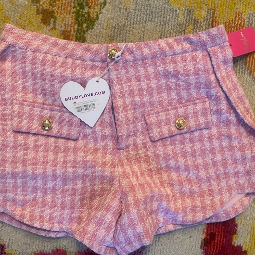 Buddy Love Pink Tweed Women's Shorts